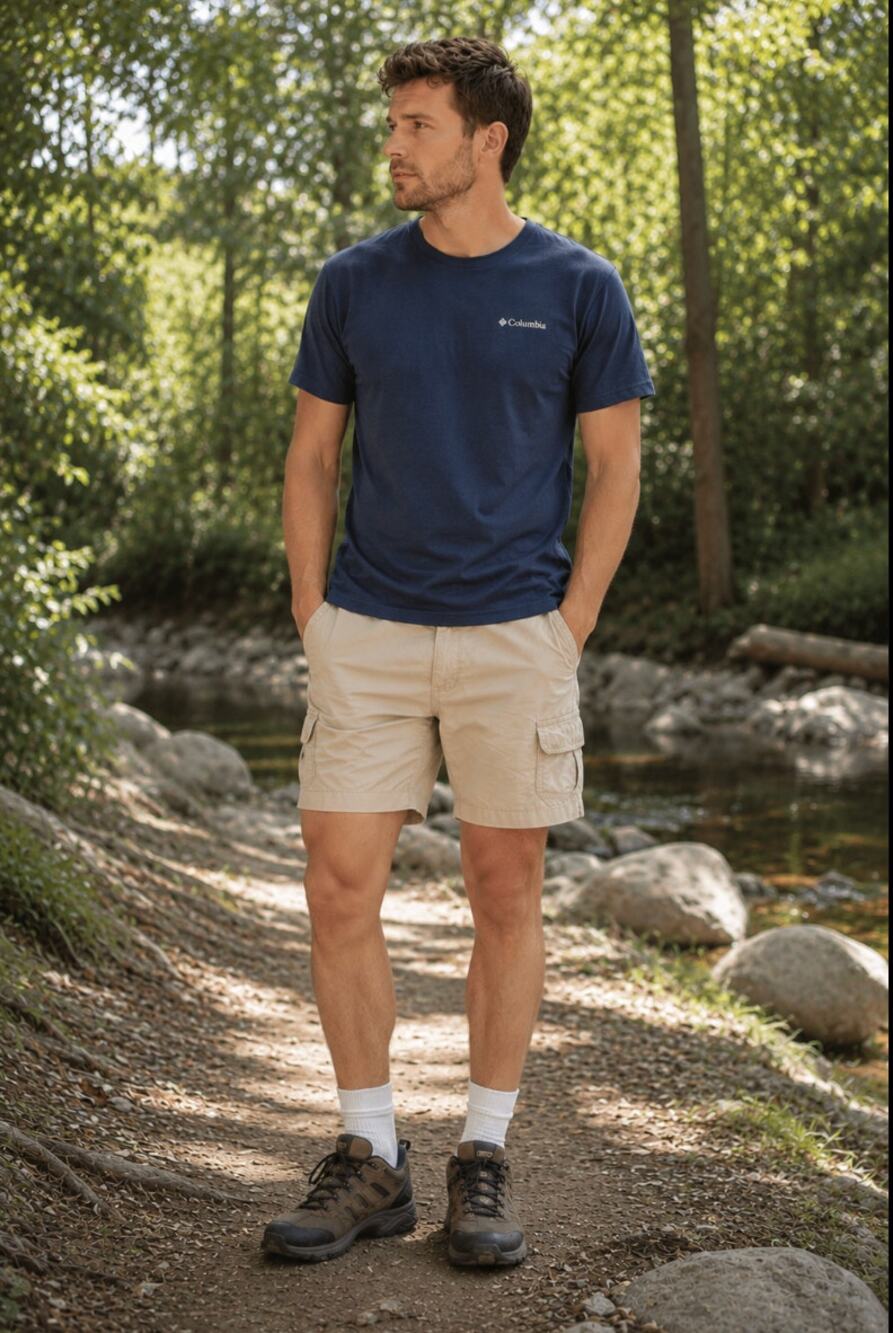 Columbia Men's M Gorpcore Utility Hiking Outdoors Omni-Shield Cargo Shorts